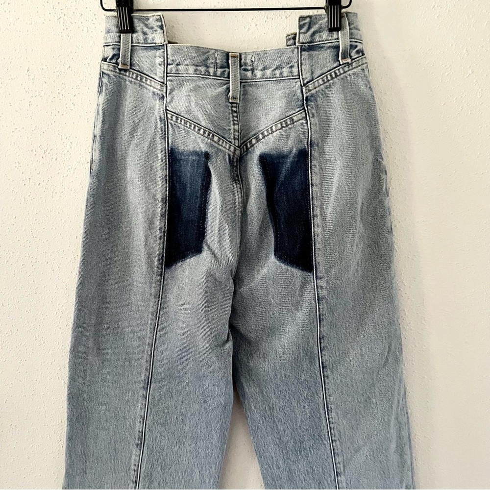 AGOLDE Women's Size 24 Pieced Angled Straight Leg Denim Jeans High Rise Matrix - Picture 9 of 14